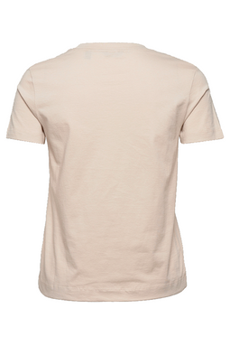 GANT Women Gold Shield Logo Tee Sand