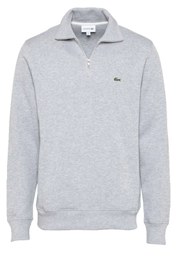 Lacoste Zip Knit Pullover Grey