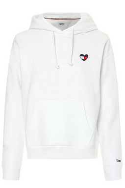 Tommy Hilfiger Women Heart Flag Hoodie White