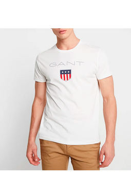 GANT Shield Logo Regular Tee White
