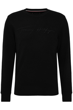 Tommy Hilfiger Italics Logo Sweatshirt Black