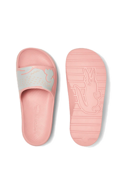 Lacoste Women Croco Slides Pink - Luxivo 