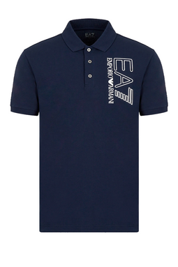 Armani EA7 Polo Line Logo Shirt Navy