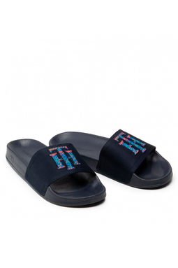Tommy Hilfiger Women TH Logo Slides Navy