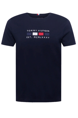 Tommy Hilfiger Essential Flag Logo Tee Navy