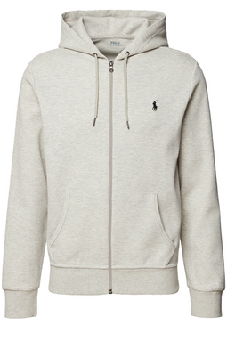 Ralph Lauren Double Knit Zip Hoodie Grey