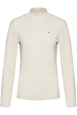 Tommy Hilfiger Women Mock Neck L/S Tee Sand