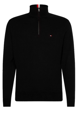 Tommy Hilfiger Cashmere Pima 1/4 Zip Black