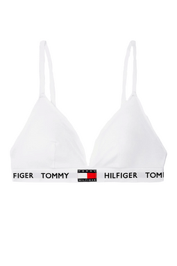 Tommy Hilfiger Women Padded Logo Bralette White - Luxivo 