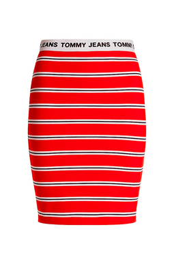 Tommy Hilfiger Women BodyCon Skirt Red Stripe - Luxivo 