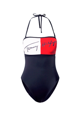 Tommy Hilfiger Women Signature Bikini Swimsuit Navy